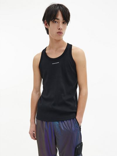 Calvin Klein Ruhák HU740631 | Calvin Klein CK The Basics Slim Organic Cotton Férfi Trikó Fekete